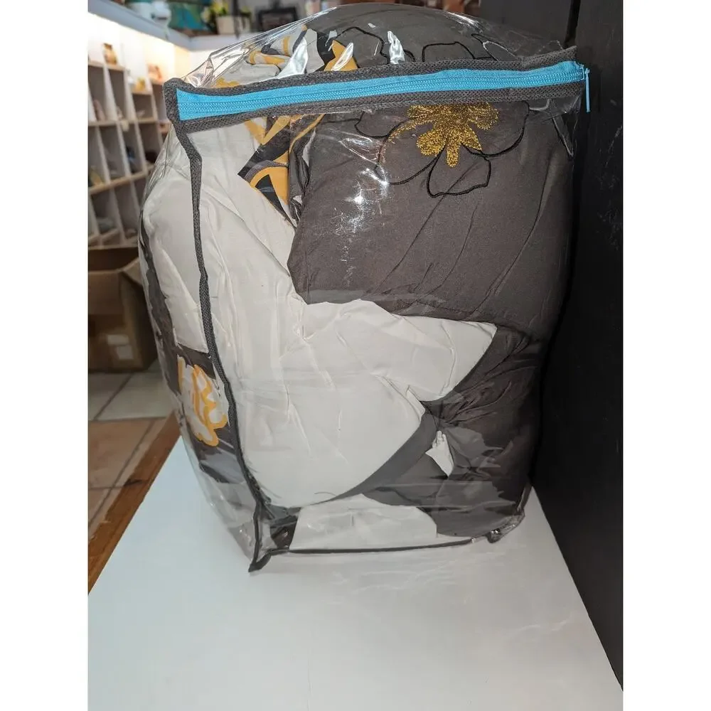 Mi Zone Allison Duvet Floral Design 4 Piece Comforter Set Yellow Full Queen